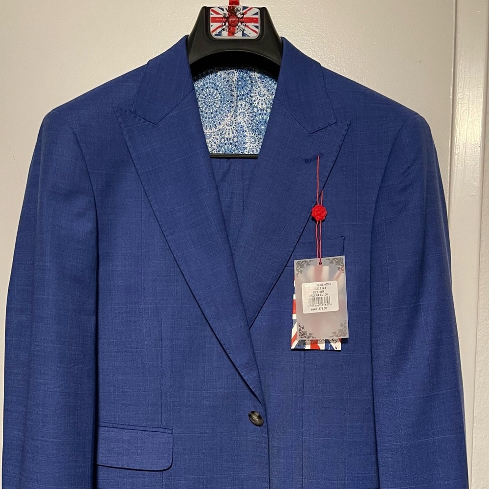 English Laundry Slim Fit Peak Lapel Suit New With Tags